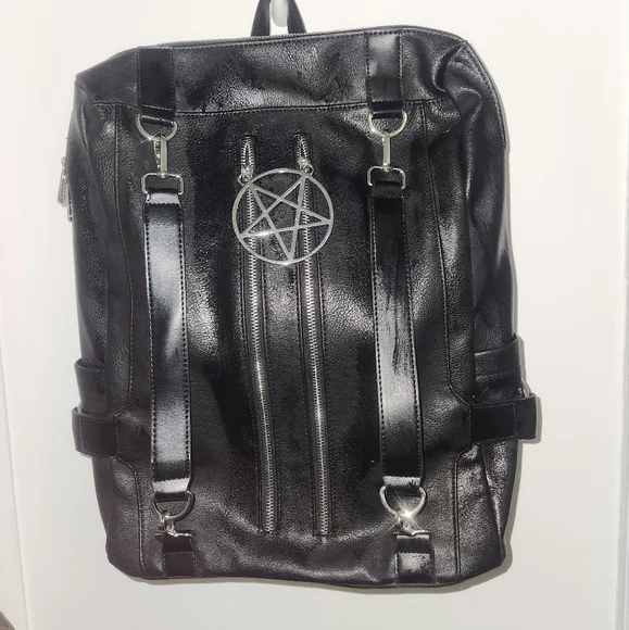 Killstar Pentagram BackPack Amazon.com | Killstar Tzompantli Backpack Pentagram Satanic  main image 3